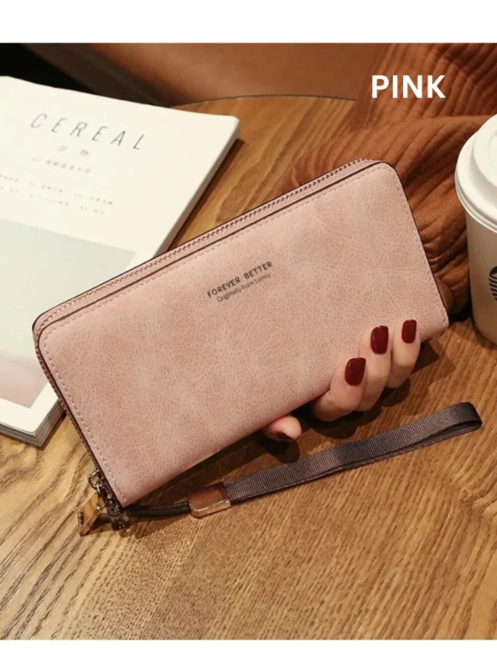 Forever Better Women Multi-Card Large Wallet Smartphone Holder Coin wristlet
